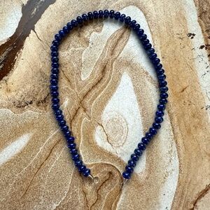 Marla Aaron Lapis Lazuli bead necklace 17"